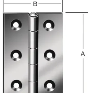 Geprüft VORMANN Scharnier H.100 mm B.72 mm S.1,6 mm STA blau verz.gerollt schmal - 000502100Z