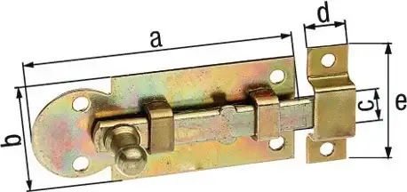 GAH Alberts Fensterriegel L.80mm B.30mm Form ger. STA galv. gelb verz. Ausschub 19,5mm - 113018 Angebot