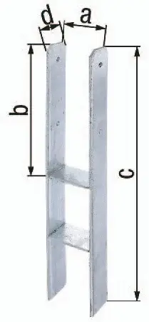Saisonangebot GAH Alberts H-Pfostenträger ETA-10/0210 101x300x600x60mm STA roh TZN - 203917