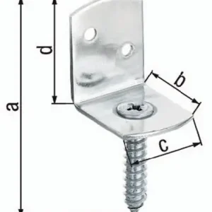 Sale GAH Alberts Flechtzaunhalter 83 x 32 x 30 x 38 mm galvanisch gelb verzinkt L-Form - 213442