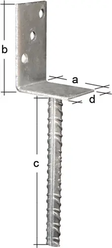 GAH Alberts L-Pfostenträger ETA-10/0210 80x100x200x60mm TZN - 213954 Sofort Bestellen