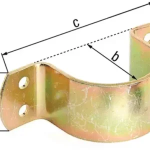 GAH Alberts Rohrschelle L 133 x B 40 x H 55 mm Stahl galv. gelb verz. f. Rohre 57 mm 2 1/4” - 216672 Sonderaktion