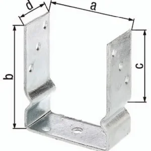 GAH Alberts U-Pfostenträger ETA-10/0210 91x150x100x60mm TZN z.Aufschr - 217624 Begrenztes Angebot