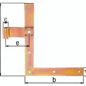 Wochenendangebot GAH Alberts Fensterl.-Winkelb.L.250x200mm B.30mm S.3mm STA galv.gelb verz.R ger - 313326