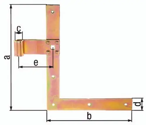 Wochenendangebot GAH Alberts Fensterl.-Winkelb.L.250x200mm B.30mm S.3mm STA galv.gelb verz.R ger - 313326