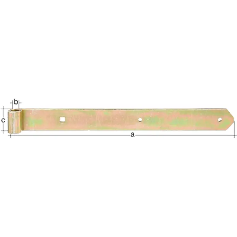 GAH Alberts Ladenband L.600x16x45mm S.5mm D.16mm STA galv.gelb verz.rd - 314200 Nur Für Kurze Zeit