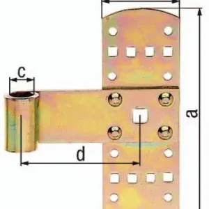 GAH Alberts Kreuzband B.50mm L.160x50mm S.2mm STA galv.gelb verz - 315047 Garantierte Lieferung