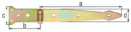 Garantierte Lieferung GAH Alberts Werfgehänge L.300x101mm B.63x45mm S.3,2mm STA galv. gelb verz. - 315344