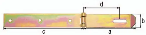 GAH Alberts Überfalle L 210 x 140 mm B 35 mm Stahl galvanisiert gelb verzinkt - 315986 Beliebt
