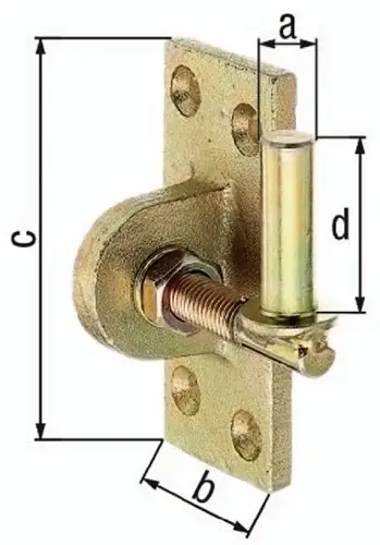 GAH Alberts Kloben z.Anschr.16x45mm galv.gelb verz.Ausf.verstellb.um 20mm - 318246 Angebot
