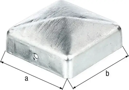 GAH Alberts Pfostenkappe 90x90mm eck.flache Form VA ma - 327071 Angebot