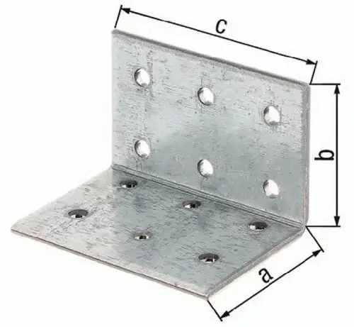 Letzte Chance GAH Alberts Lochplattenwinkel ETA-8/165 60 x 60 mm Anz.Löcher 18 S.2,5 mm ETA-8/165 - 330750