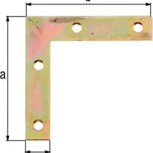 GAH Alberts Möbelwinkel L.75 x 75 mm B.12 mm Stahl galvanisiert gelb verzinkt - 337001 Preis Gesenkt