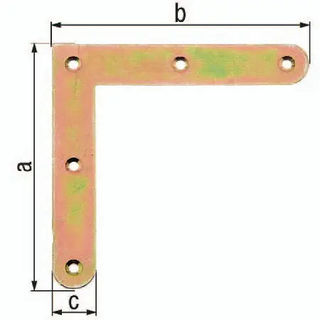 Versand Am Gleichen Tag GAH Alberts Eckwinkel L.120 x 120 mm B.20 mm Stahl galvanisiert gelb verzinkt - 339739