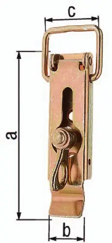 GAH Alberts Kistenverschluss H.93 mm B.30 mm STA galv.gelb verz - 347772 Kracherpreis