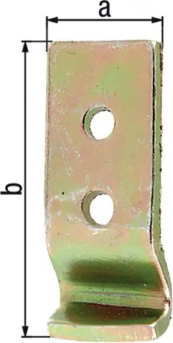GAH Alberts Schließhaken f.Kistenverschlüsse L.50 B.18 S.2 mm STA galv. gelb verz. gekr. - 347918 Finale Aktion
