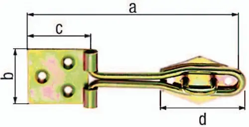 Markenprodukt GAH Alberts Überfalle L 120 mm B 31,5 mm Stahl galvanisiert gelb verzinkt - 348229
