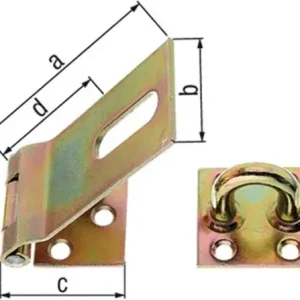 GAH Alberts Sicherheits-Überfalle L.85x38mm B.37mm STA galv. gelb verz. - 348359 Zertifiziert