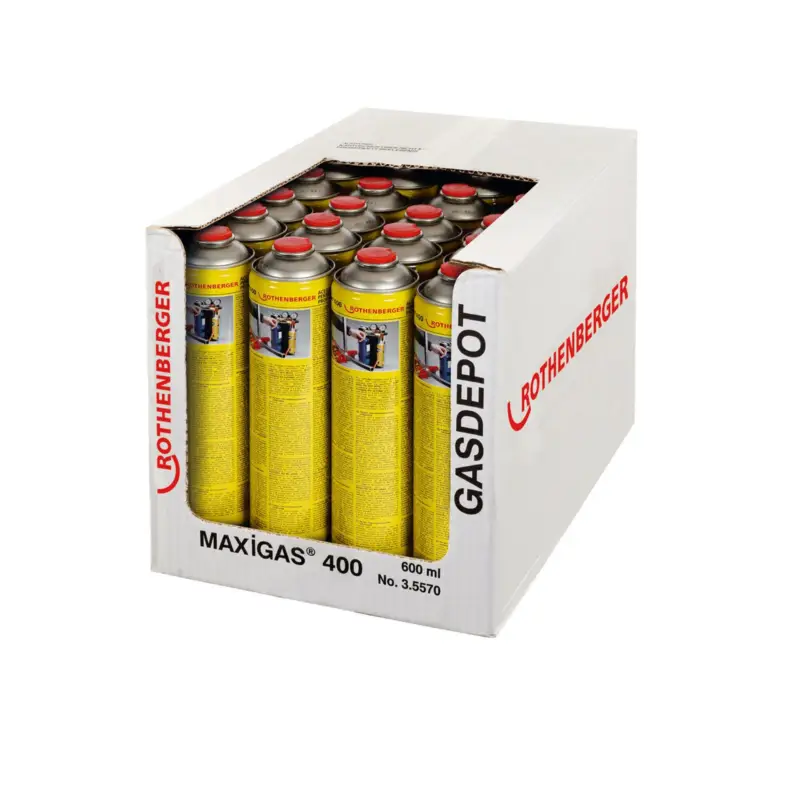 Rabatt ROTHENBERGER Maxigas 400, 600ml, 7/16" - EU, 24 Stück, Version A - 035570-A