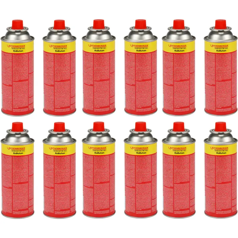 ROTHENBERGER Industrial RoButan Gaskartusche 220 g / 393 ml Bajonett MSF-1A Ventilgaskartusche 12 Stück - 1000003760 Sale