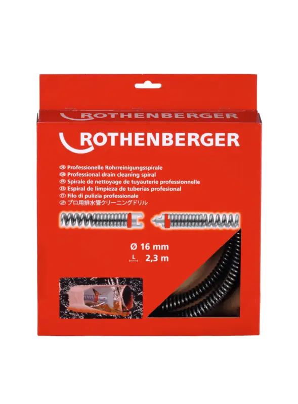 Nur Für Kurze Zeit ROTHENBERGER Rohrreinigungsspirale SMK, 16mm x 2,3m, Kunststoffseele - 72433