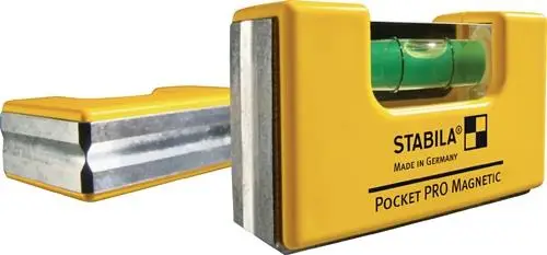 Top-Preis STABILA Wasserwaage Pocket PRO Magnetic 7cm Alu.gelb ± 1mm/m m.Magnet - 17768