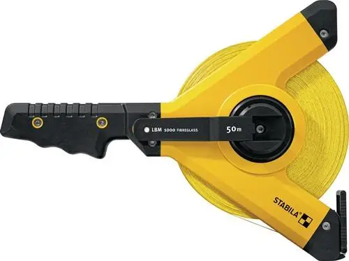 STABILA Rahmenbandmaß LBM 1.000 FIBREGLASS L.50m Band-B.13mm cm EG III Glasfaserband - 19663 Markenware