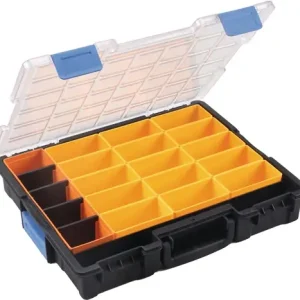 Must-Have Sortimentskasten B440xT355xH76mm 21 Fächer 4 Trennstege transp.schwarz - 454240