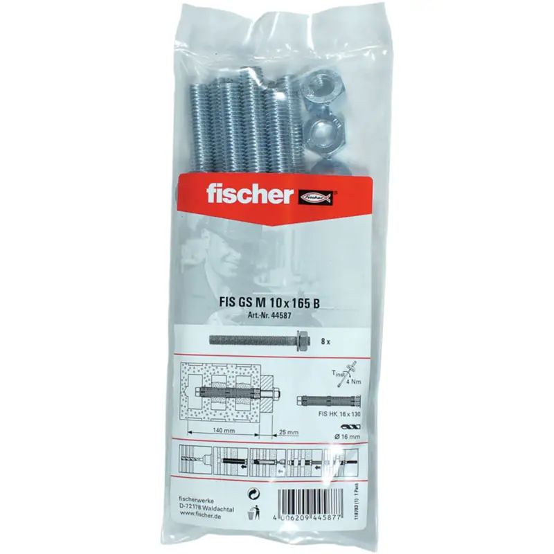 Fischer 8x Gewindeanker FIS GS M10 x 165 - 044587 Sonderaktion