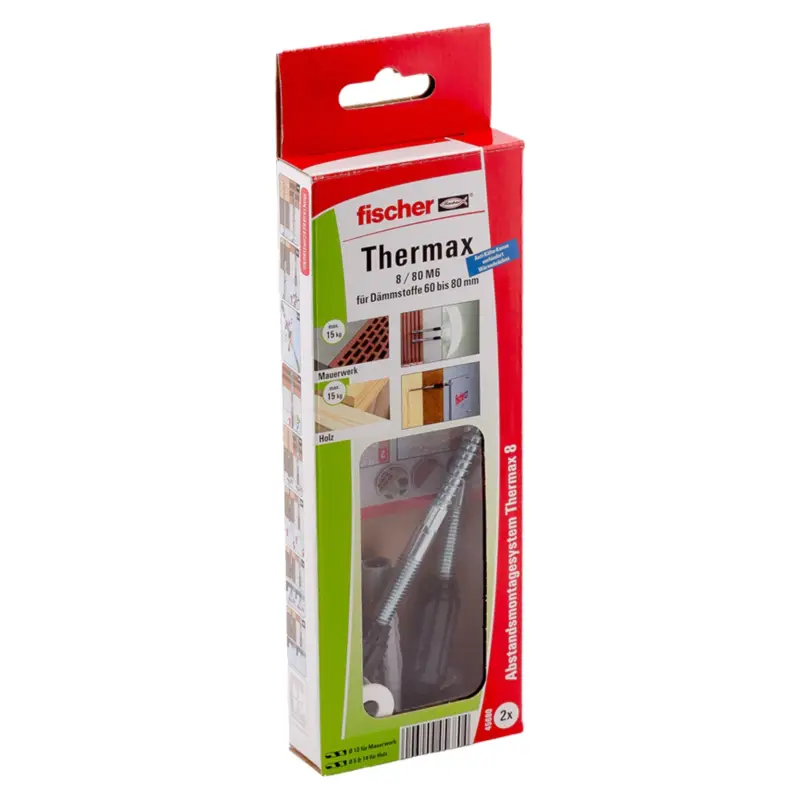 Top-Preis Fischer 2x Abstandsmontagesystem Thermax 8/80 M6 B - 45680