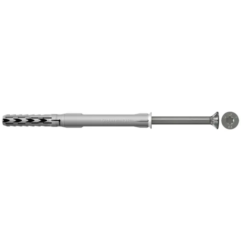 Fischer 50x Langschaftdübel SXR 10 x 80 mm T mit Sicherheitsschraube nicht rostender Stahl A4 - 46272 Nur Heute