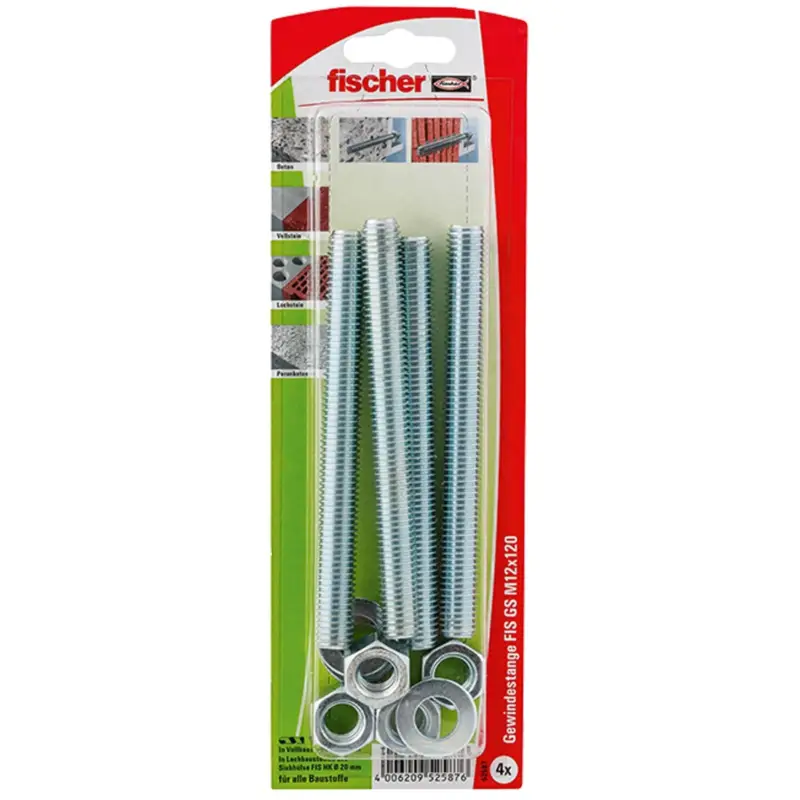 Fischer 4x Gewindeanker FIS GS M12x120 K - 52587 Jetzt Kaufen