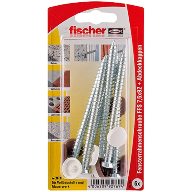 Direktkauf Fischer 6x Fensterrahmenschraube FFS 7,5x92 T30 - 92769