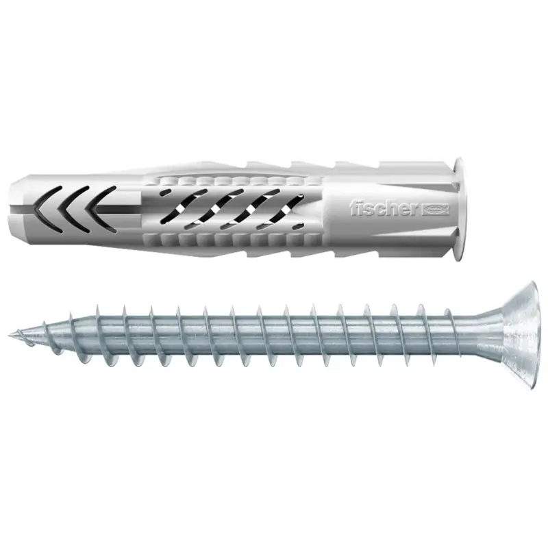 Fischer 25x Universaldübel UX 6 x 50 R S/20 mit Rand und Schraube - 94759 Angebot