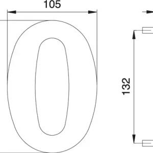 Solange Der Vorrat Reicht edi Hausnummer Ziffer 0 VA ma 150mm B.105mm - 2500/0000/00