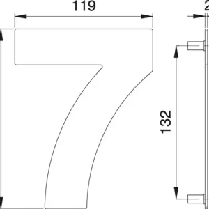 Sonderaktion edi Hausnummer Ziffer 7 VA ma 150mm B.119mm - 2507/0000/00