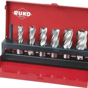 Direkt Vom Hersteller RUKO Kernbohrersatz HSS mit Weldonschaft CBN geschliffen 7tlg. In Industriekassette - 108820/RUKO
