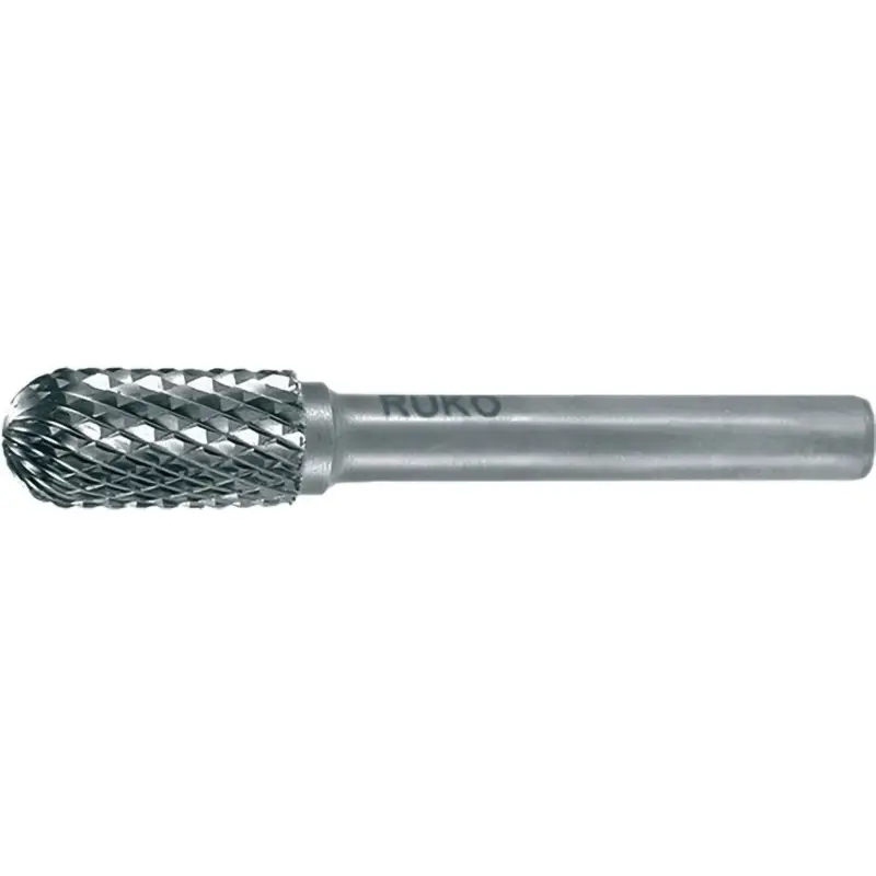 Markenware RUKO Hartmetall-Frässtift WRC Ø 12 mm Kopflänge 25 mm Schaft-Ø 6 mm blank Verzahnung KVZ 4 - 116023