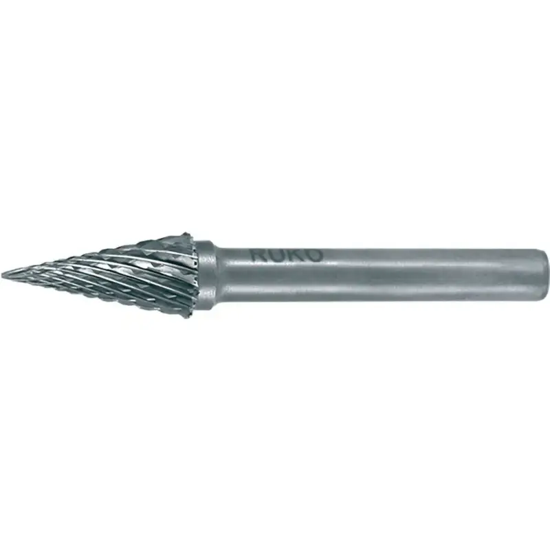 Neu RUKO Hartmetall-Frässtift SKM Ø 3 mm Kopflänge 11 mm Schaft-Ø 3 mm blank Verzahnung KVZ 4 - 116051
