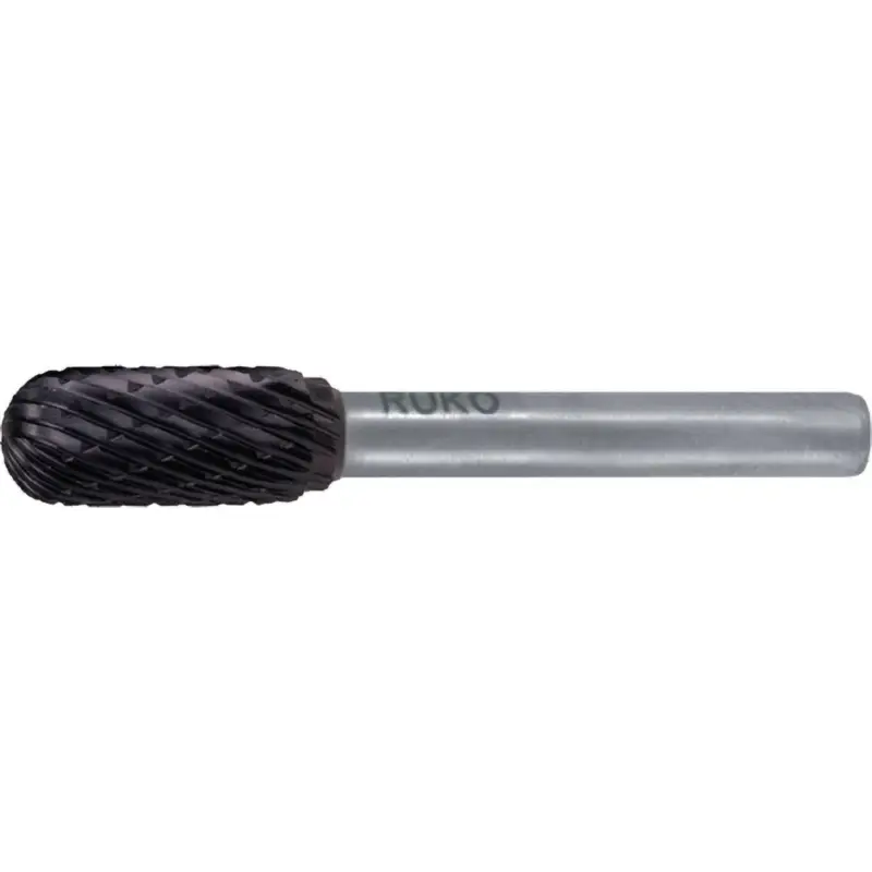 Sale RUKO Hartmetall-Frässtift WRC Ø 12 mm Kopflänge 25 mm Schaft-Ø 6 mm TiCN Verzahnung KVZ 4 - 116023TC