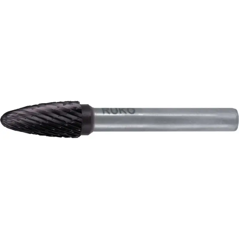 RUKO Hartmetall-Frässtift RBF Ø 12 mm Kopflänge 25 mm Schaft-Ø 6 mm TiCN Verzahnung KVZ 4 - 116033TC Super-Preis