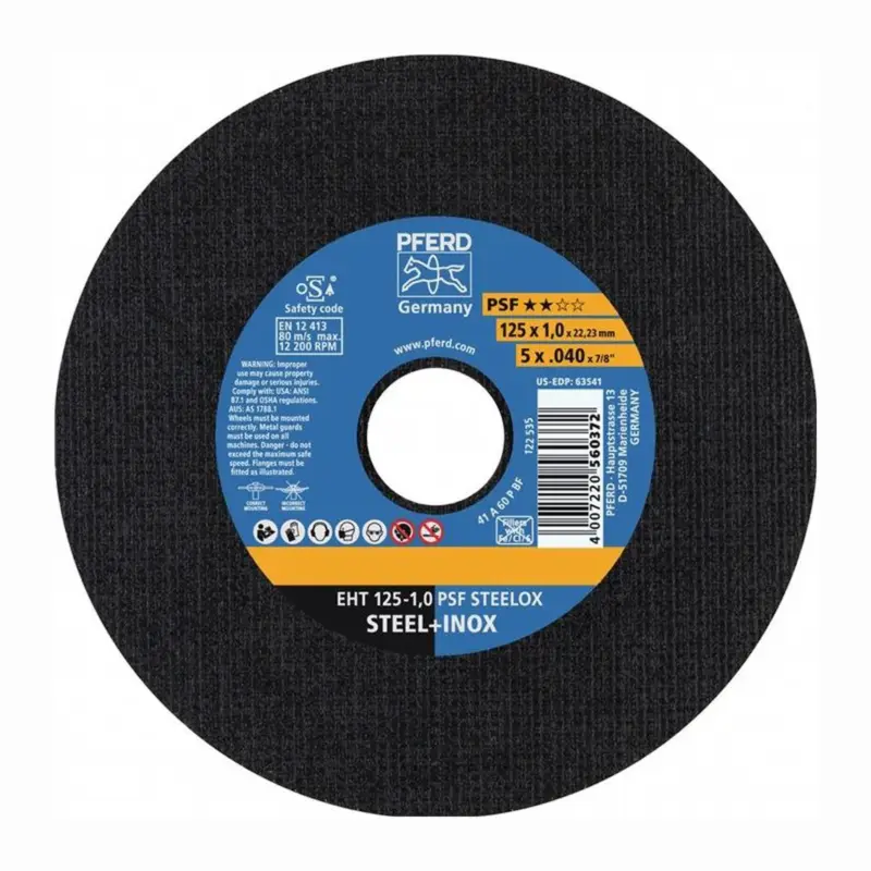 Expressversand PFERD Trennscheibe PSF STEELOX Ø 115 x 1 mm gerade - 61730100
