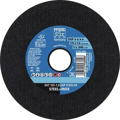 Neu Im Sortiment PFERD Trennscheibe SGP STEELOX Ø 125 x 0,8 mm gerade - 61341094