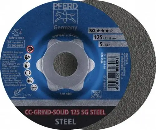 Markenware PFERD Schruppscheibe CC-GRIND-SOLID SG STEEL D 125 - 64185125