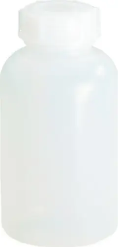 HÜNERSDORFF Weithalsflasche H 120 mm Ø 64 mm PE (LDPE) natur Einfüllöffnung-Ø 30,8 mm Inh. 250 ml - 420400 Neu