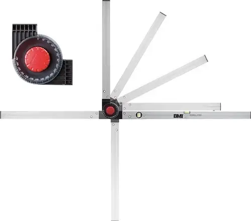 BMI Winkelmessgerät WINKELSTAR Messber.0-270Grad Schenkel-L.80x60cm - 715 060 080 Expressversand