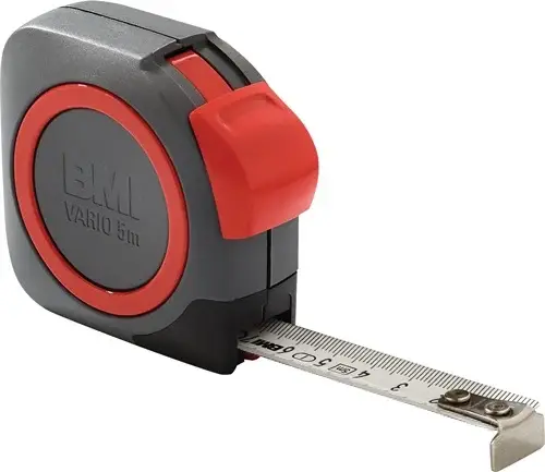 BMI Taschenrollbandmaß VARIO L.5m B.16mm mm/cm EG I (± 0,7 mm/m) Ku.Festst - 411541820-EG I Sichere Zahlung