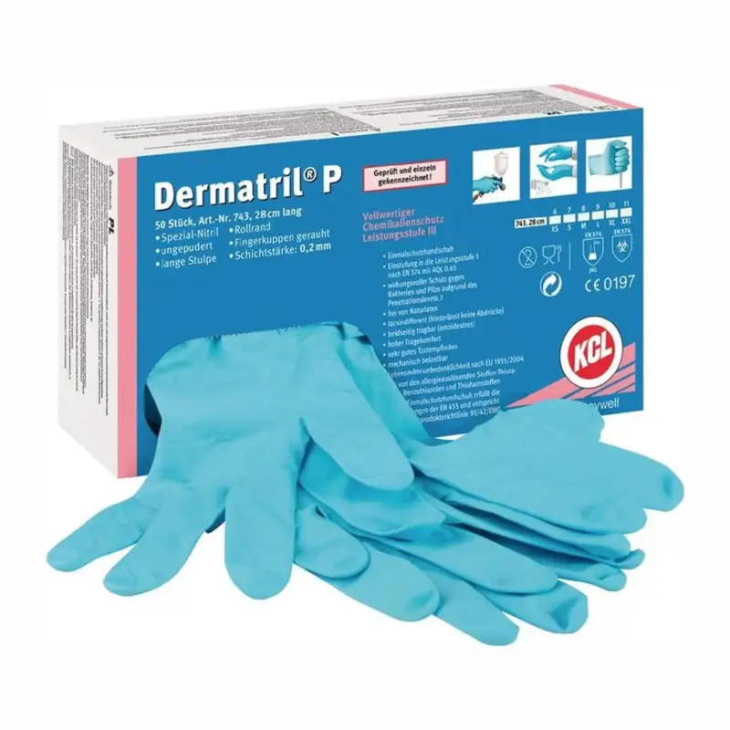 Neue Kollektion Honeywell 50x Einweghandschuhe Dermatril P 743 blau Gr. 10 - 743/10
