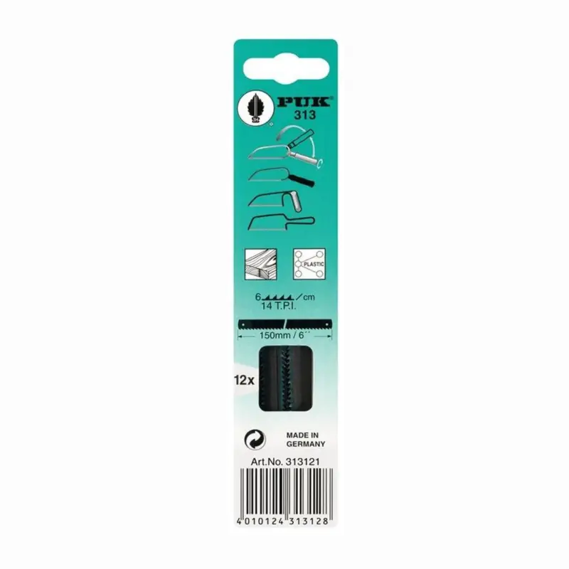 PUK Sägeblatt Blattlänge 150 mm Blattbreite 6 mm - 313121-44301 Zertifiziert