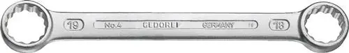 Gedore Doppelringschlüssel 4 18 x 19 mm 186 mm - 6054840 Markenprodukt